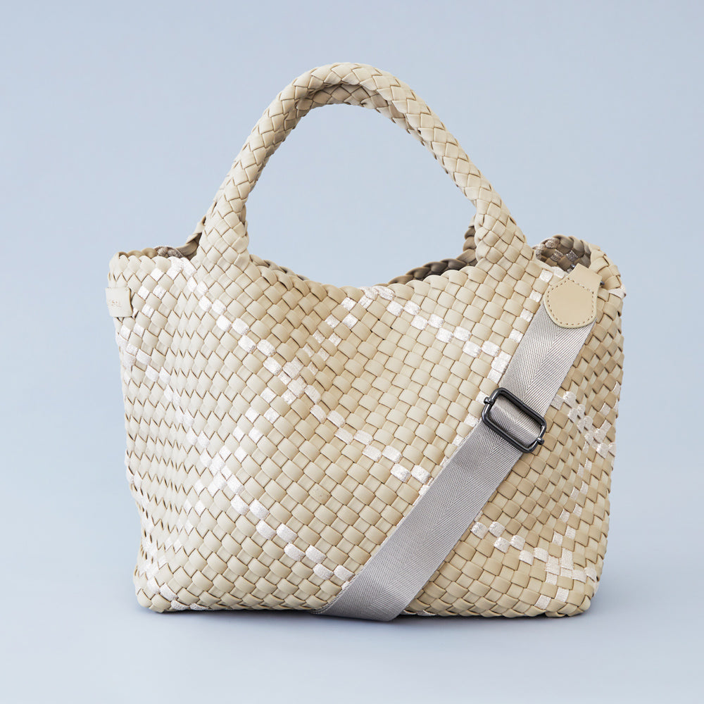 Mon Milou | Amsterdam Crossbody Tote | Beige / Gold