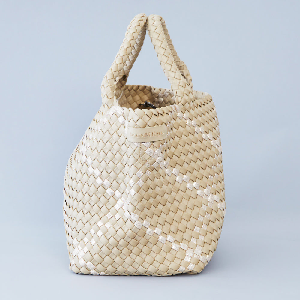 Mon Milou | Amsterdam Crossbody Tote | Beige / Gold