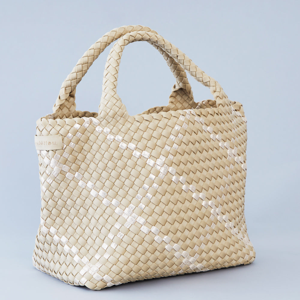 Mon Milou | Amsterdam Crossbody Tote | Beige / Gold